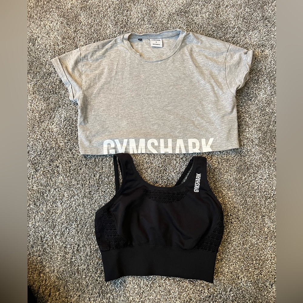 Gymshark bundle crop top and sports bra
